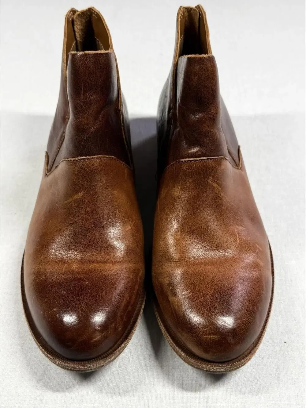 Kork-Ease ‘Ryder’ Leather Ankle Boots Women‎ Sz 8.5 Brown Rum Boho Booties